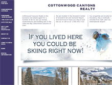 Tablet Screenshot of cottonwoodcanyonsrealty.com